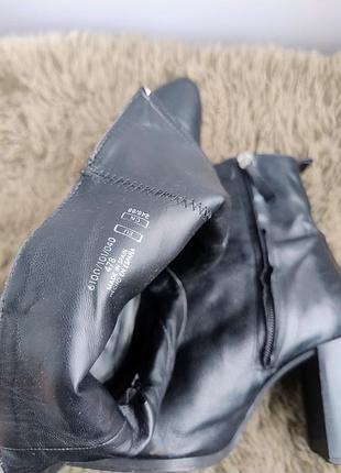 Шкіряні напів чоботи zara basic 8