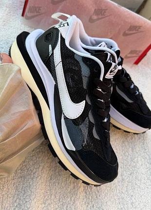 Кросівки nike vaporwaffle sacai black white