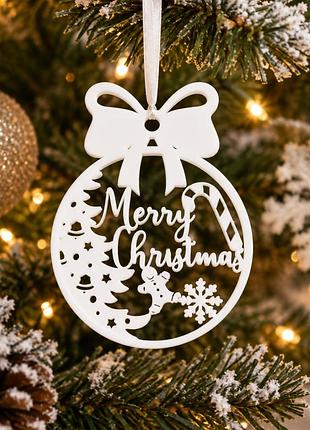 Новорічні іграшки декоративні підвіски merry christmas