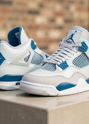 Легендарные кроссовки nike air jordan 4 retro (military blue) 🔥 унісекс