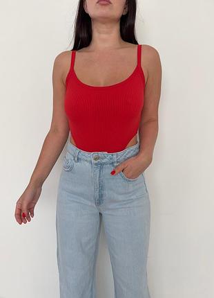 Боди в рубчик zara