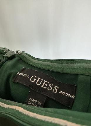Зелена атласна сукня guess 3