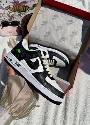 Кросівки nike air force 1 low by virgil abloh white black x lv