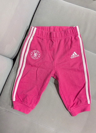 Брюки розовые adidas на 3-6 мес, рост 62
