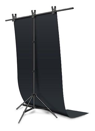 Фон пвх черный матовый 120х200 см для фото ювелирных изделий и техники (black pvc)