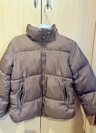 Куртка для дівчаток h&m осіння, коричнева, на 9-10 років