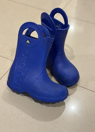 Гумові чоботи для дітей crocs сині c13