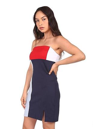 Коротка жіноча сукня tommy hilfiger міні облягаюча в кольорові блоки, розмір s (xs)