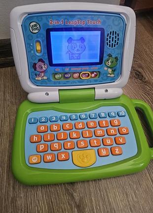 Рожевий дитячий навчальний інтерактивний ноутбук-планшет leapfrog 2-in-1 leaptop touch
