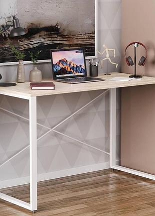 Письменный стол ferrum-decor коннект 120х60 белый дуб артизан (frd-104208)