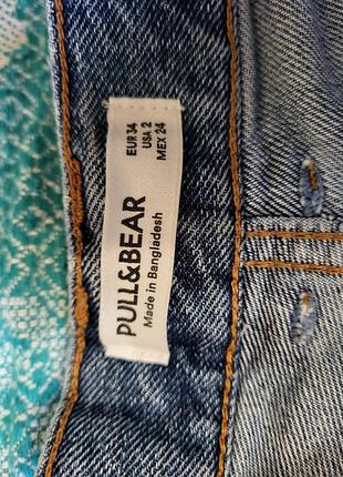 Джинси жіночі pull&bear сині, розмір 34, денім 7