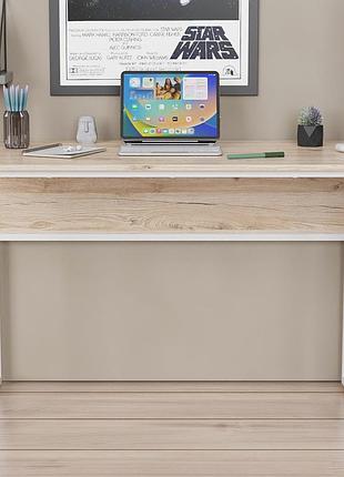 Письмовий стіл з ящиками ferrum-decor оскар (120 см) білий артизан 750x1200x700 мм (frd-103263)