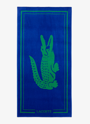Lacoste пляжное полотенце blue frame croc beach towel