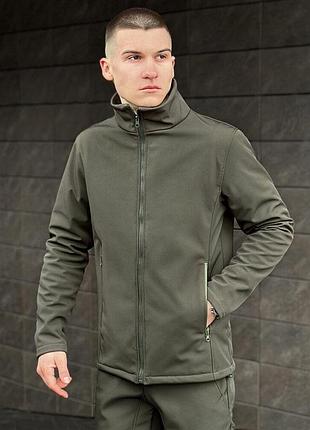 Тактична куртка демісезонна чоловіча для військових soft shell олива
