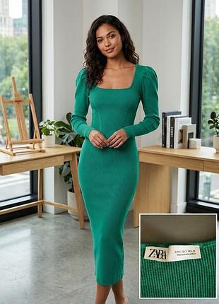 Сукня вʼязана в рубчик, zara