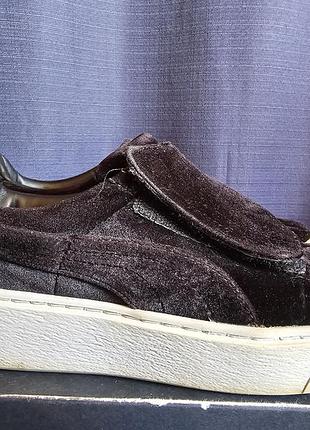 Кроссовки слипоны puma suede platform strap