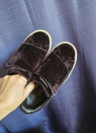 Кроссовки слипоны puma suede platform strap 6