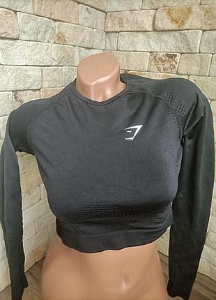 Спортивный топ с длинным рукавом s,m gymshark
