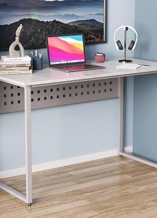 Письменный стол майк ferrum-decor 75x100x70 серый металл дсп бетон 16 мм (frd-106527)