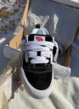 Кеди vans knu skool black white 3