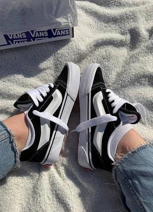 Кеди vans knu skool black white 10