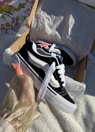 Кеди vans knu skool black white