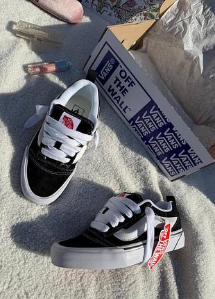 Кеди vans knu skool black white 5