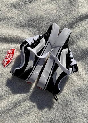 Кеди vans knu skool black white 7