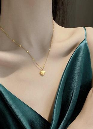 Подвеска кулон сердце гравировки love с цепочкой 10