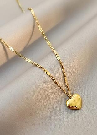 Подвеска кулон сердце гравировки love с цепочкой 7