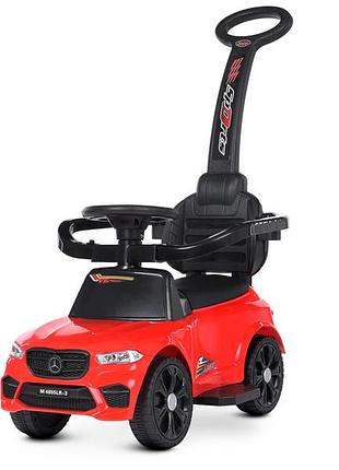 Каталка-толокар mercedes із батьківською ручкою червона (m4855lr-3)