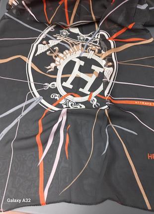 Шарф полиестр стиль hermes