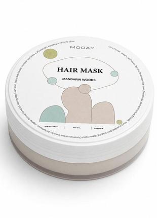 Восстанавливающая маска-кондиционер для волос moday hair conditioner mandarin woods 100 мл с аргановым маслом и ниацинамидом