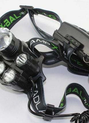 Налобный фонарь bailong bl-t78-t6+4q5+2uv с 7 светодиодами, 2 аккумуляторами 18650 и зарядными устройствами