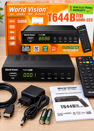 Тв-тюнер world vision t644b dvb-t2/c full hd