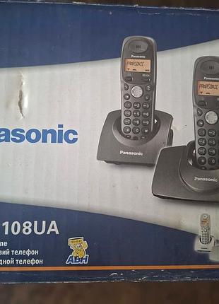 Радіотелефон panasonic kx-tg108ua з двома додатковими трубками
