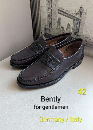 Bentley for gentlemen туфли пенни-лоферы лоферы (наш 42) из нат. кожи мужские оригин.