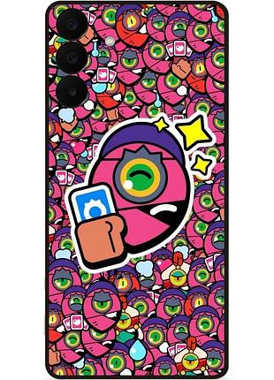 Силиконовый бампер чехол для samsung a27 стикеры бравл тара brawl