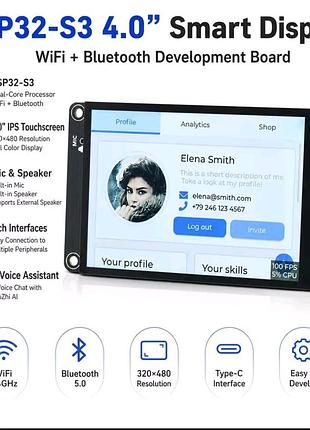Плата розробки esp32-s3 з 4.0" ips сенсорним екраном
