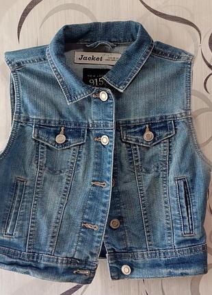 Жилетка жіноча джинсова jacket блакитна