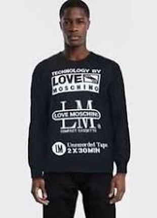 Мужской шерстяной джемпер love moschino