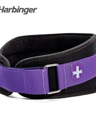 Пояс тренувальний жіночий harbinger women's 5-inch foam core belt (застібка velcro) фіолетовий s