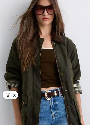 Вощена куртка stradivarius 4