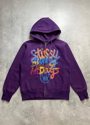 Чоловіче вінтажне зіп худі stussy