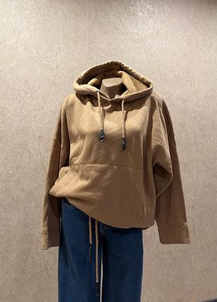 Тепле оверсайз худі zara на флісі (розмір s, сяде на m, l) з капюшоном