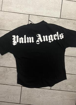 Футболка чоловіча palm angels чорна з написом