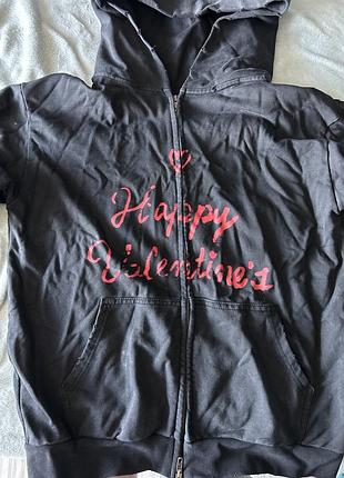 Худі унісекс balenciaga happy valentine чорне