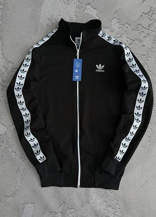 Мужская кофта adidas черная без капюшона на молнии спортивная олимпийка адидас xl (b)