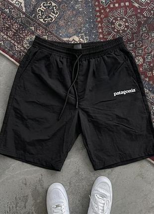Мужские шорты patagonia черные на лето патагония нейлон l (b)