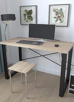 Письменный стол ferrum-decor драйв 1200 мм металл/дсп дуб сонома, черный каркас (frd-103320)